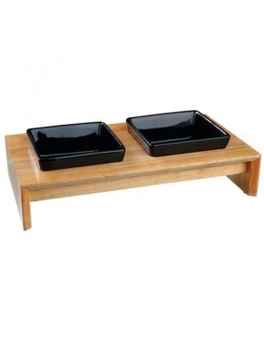 Trixie Comedero Cerámica Y Madera Doble