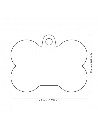 Placa MyFamily Hushtag Hueso XL...