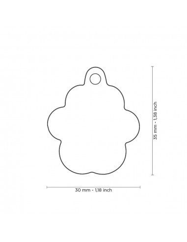 Placa MyFamily Classic Huella Grande...