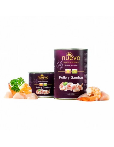 Nuevo Gato Pollo Y Gambas Lata
