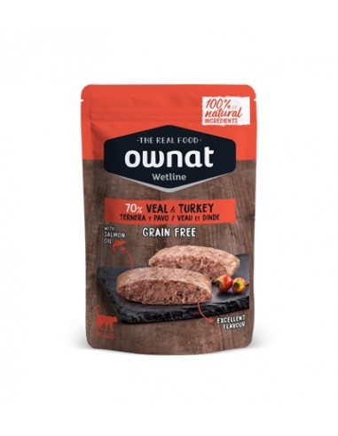 Ownat Wetline Cat Ternera y Pavo Sobre