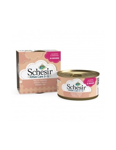 Schesir Gato Kitten Pollo Mousse Lata