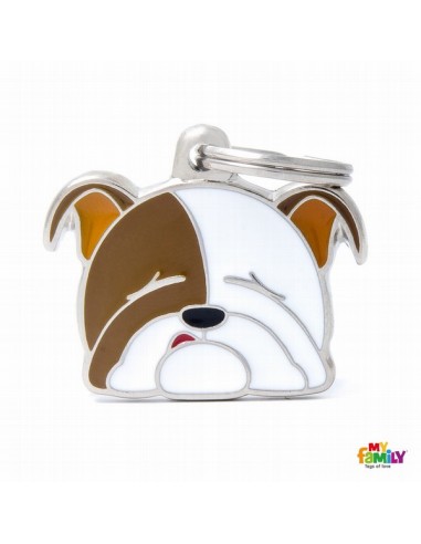 Placa MyFamily Friends Perro Bulldog...