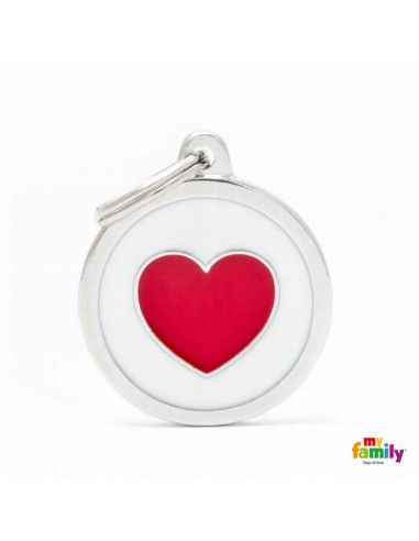 Placa MyFamily Charms Círculo Blanco...