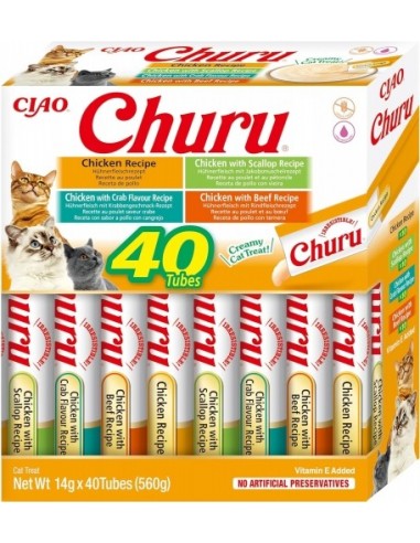 Churu Gato Variedades de Pollo 40...