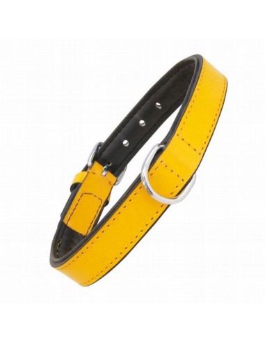 Gloria Collar Piel Acolchado Amarillo