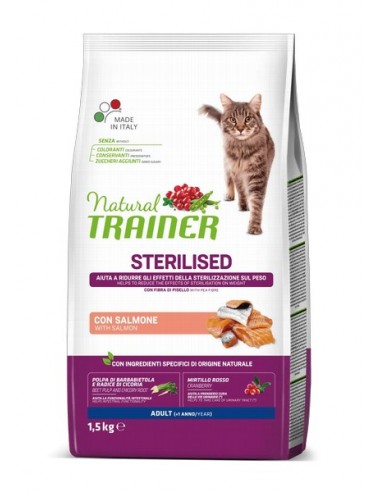 Natural Trainer Gato Sterilised Salmón