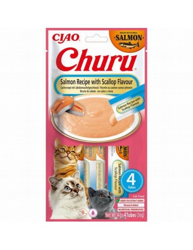 Churu Gato Salmón con Vieira