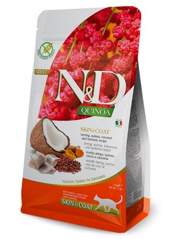 Farmina ND Cat Quinoa Skin Coat Arenque