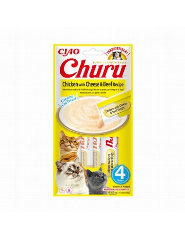 Churu Gato Pollo con Queso y Buey