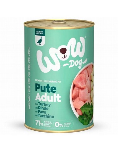 Wow Perro Pavo con Calabacín 400 gr Lata