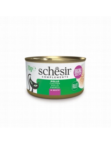 Schesir Gato Pollo Caldo Lata