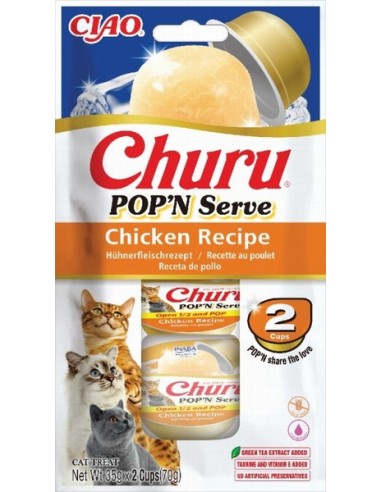 Churu Gato Pop'N Serve Pollo 2 Cups