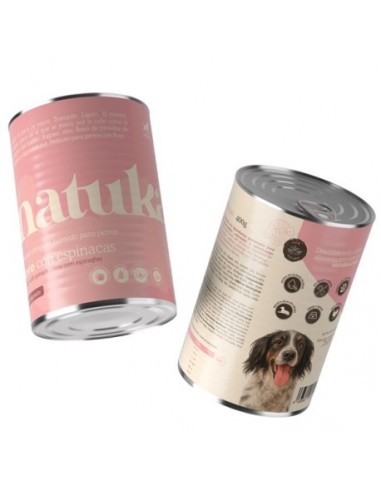 Natuka Perro Pavo con Espinacas Lata