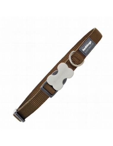 Red Dingo Perro Collar Liso Marron