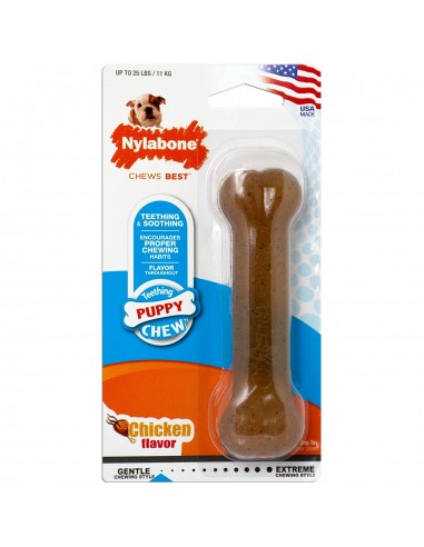 Hueso Nylabone Puppy con sabor a pollo