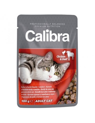 Calibra Cat Adult Pollo y Ternera en salsa. Bolsita