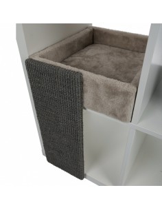 Cama para estante con rascador 2