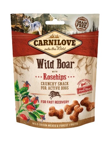 Carnilove Crunchy Snack Jabalí con Escaramujo