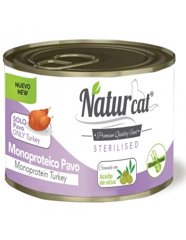 Naturcat Monoproteíco Pavo Gatos Esterilizados